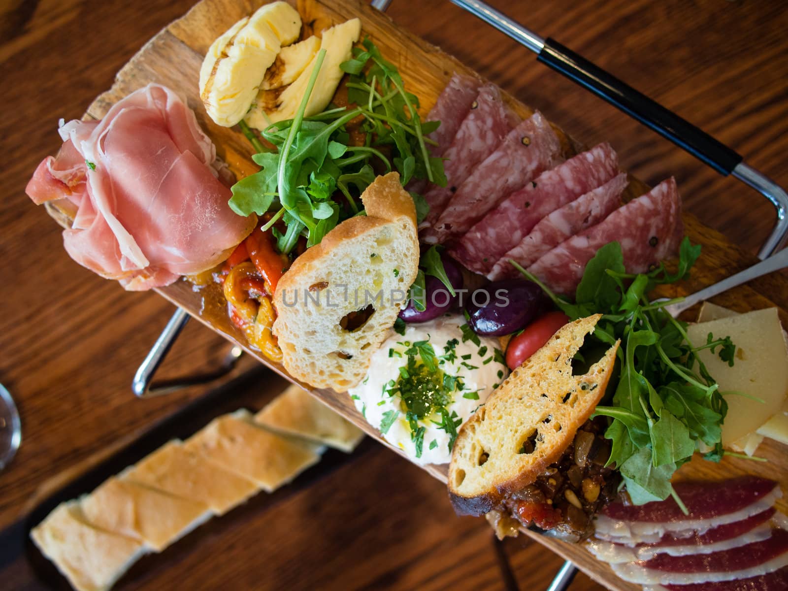 Plate of antipasto for lunch