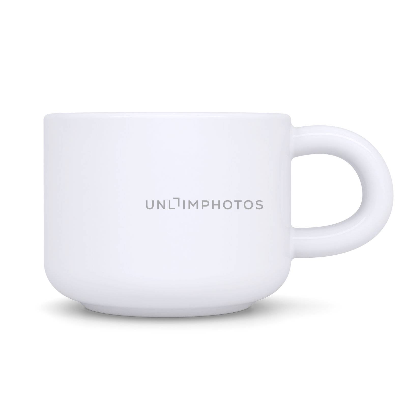 White coffee mug. Isolated render on a white background