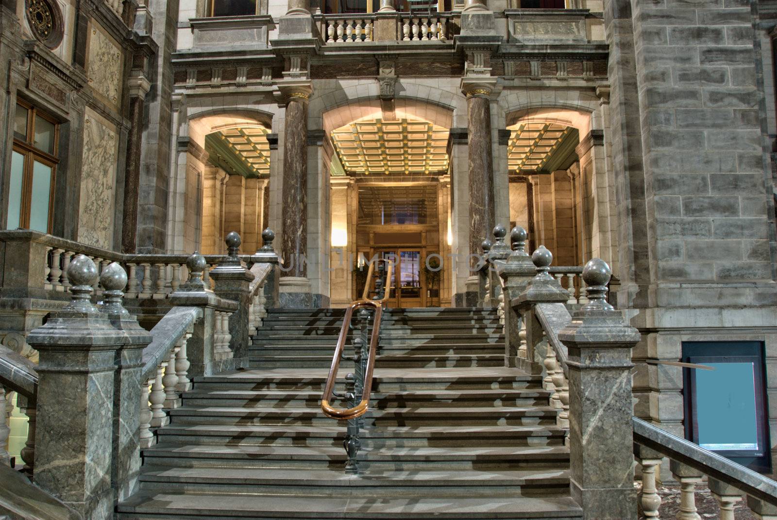 stairs at the antwerp entrance station