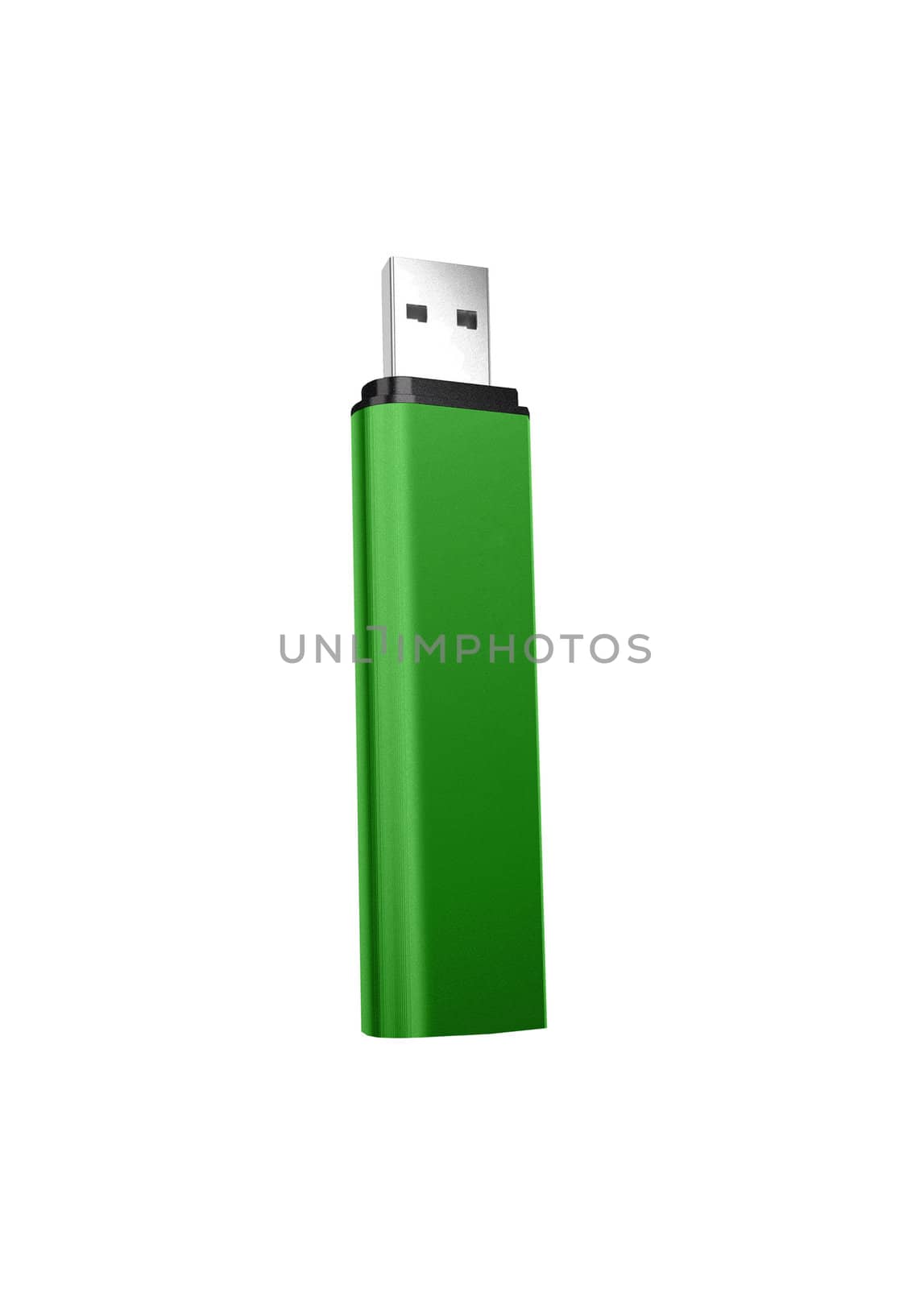 Usb flash drive on the white background