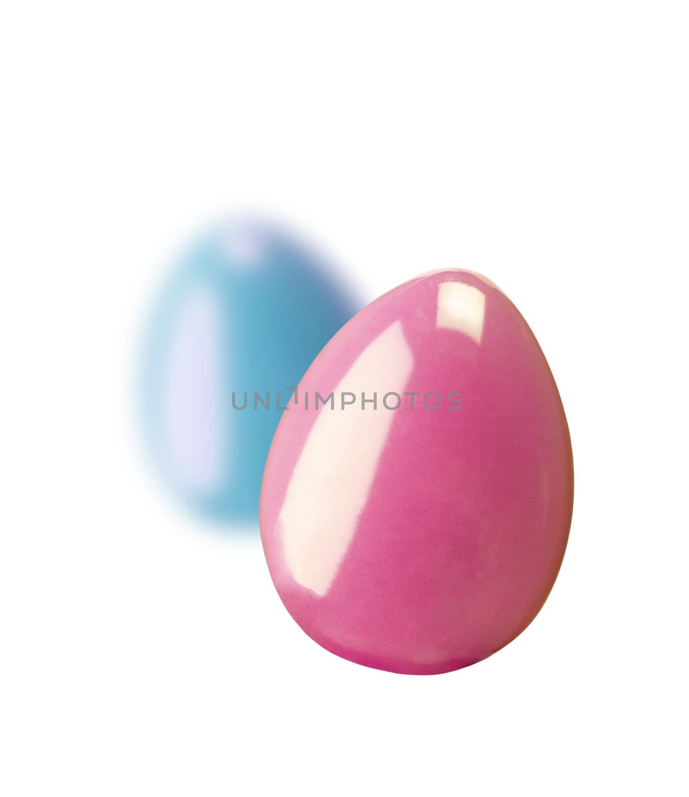 color eggs isolated on white