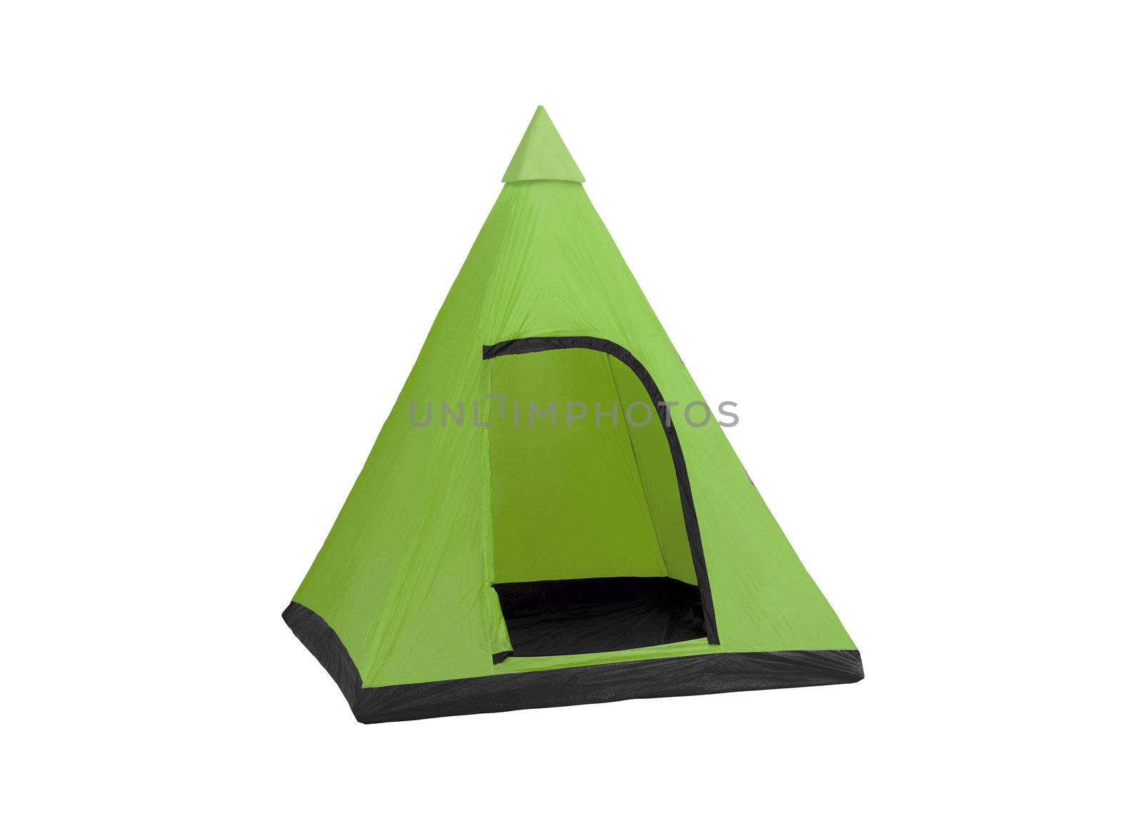 tourist tent isolated on white