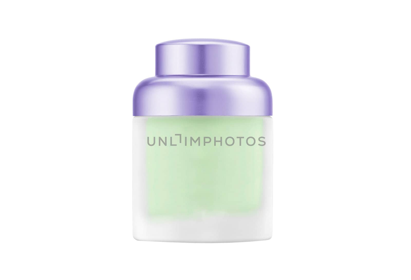 Cosmetics cream bottle with a white background