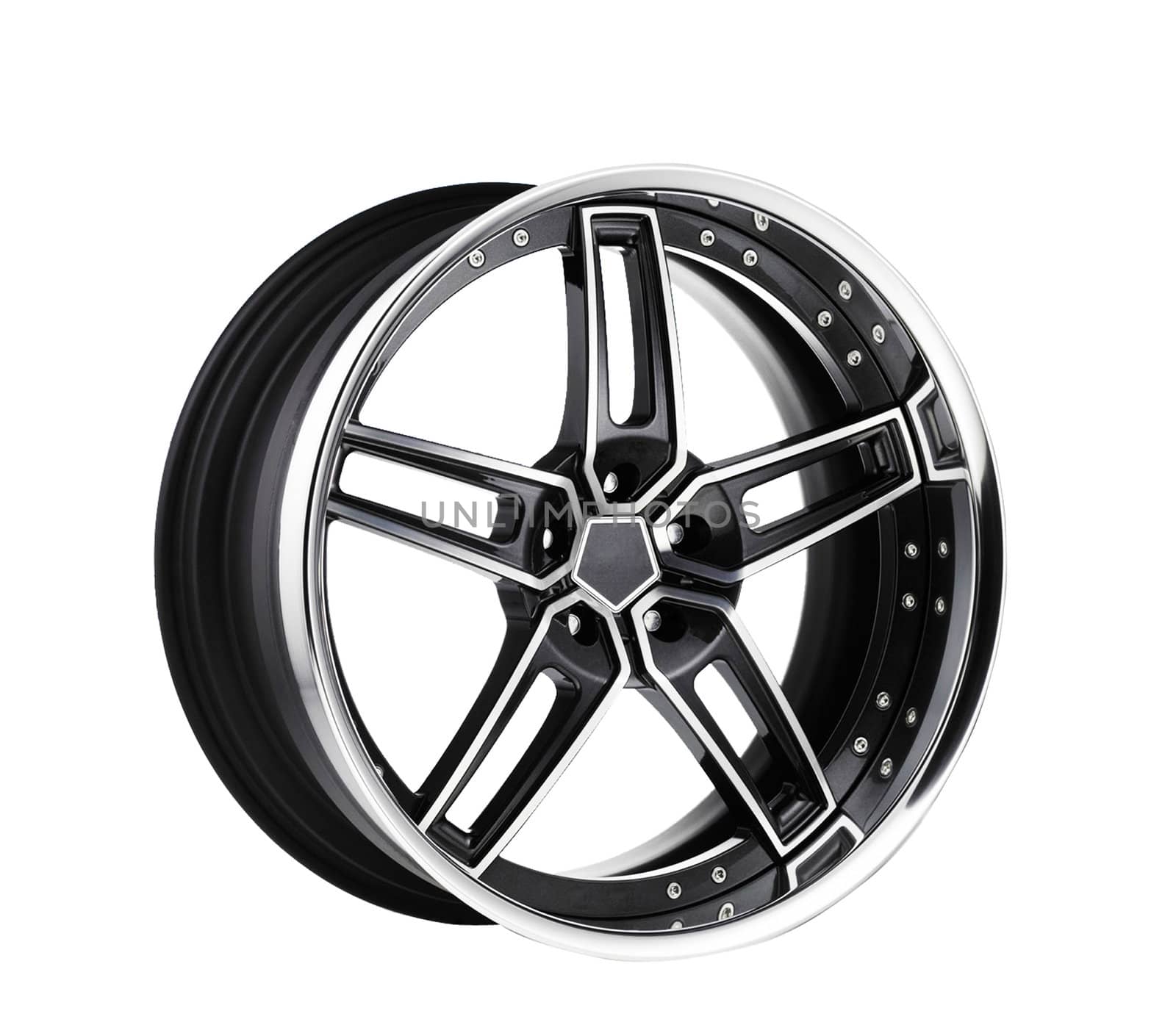 Alloy rim isolated on white