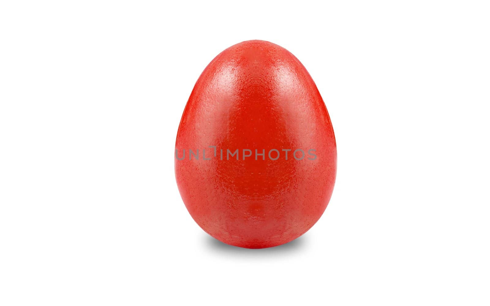 red easter egg isolated on white with clipping path