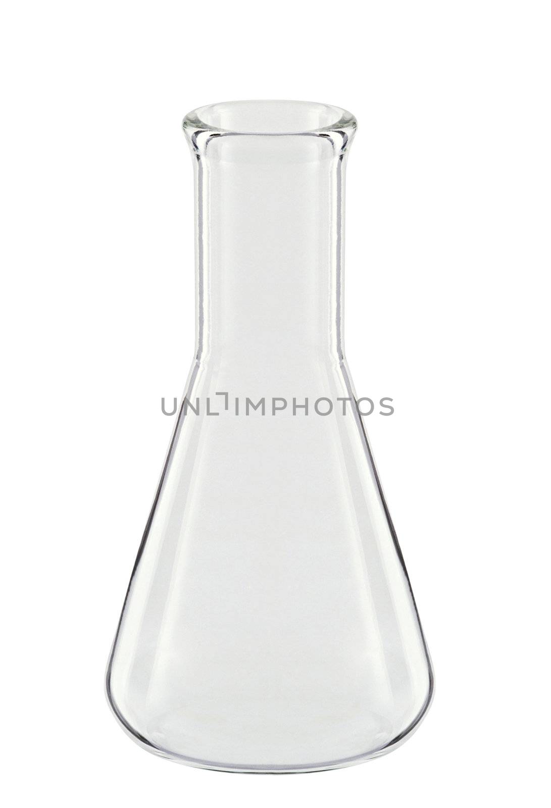 Test-tube isolated on white. Laboratory glassware