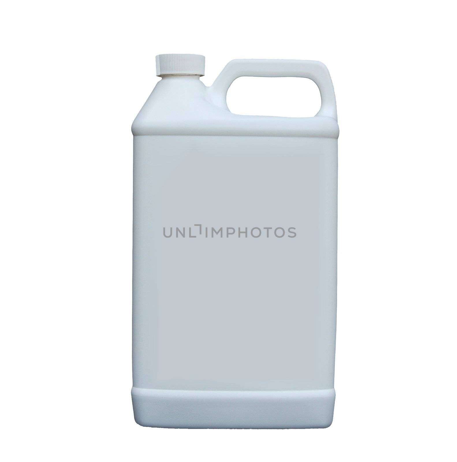 close up of a white container on white background
