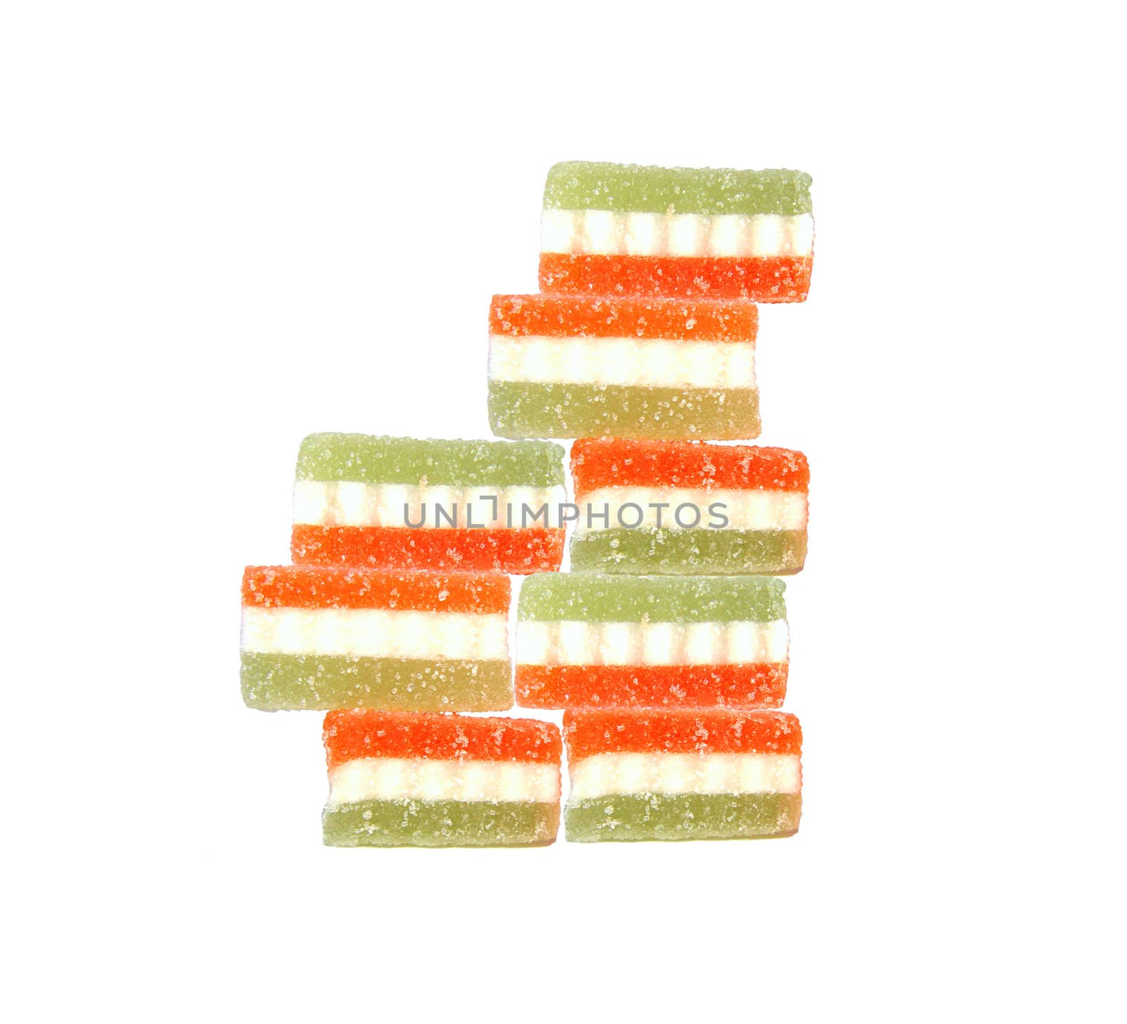 sweet candies isolated on white background