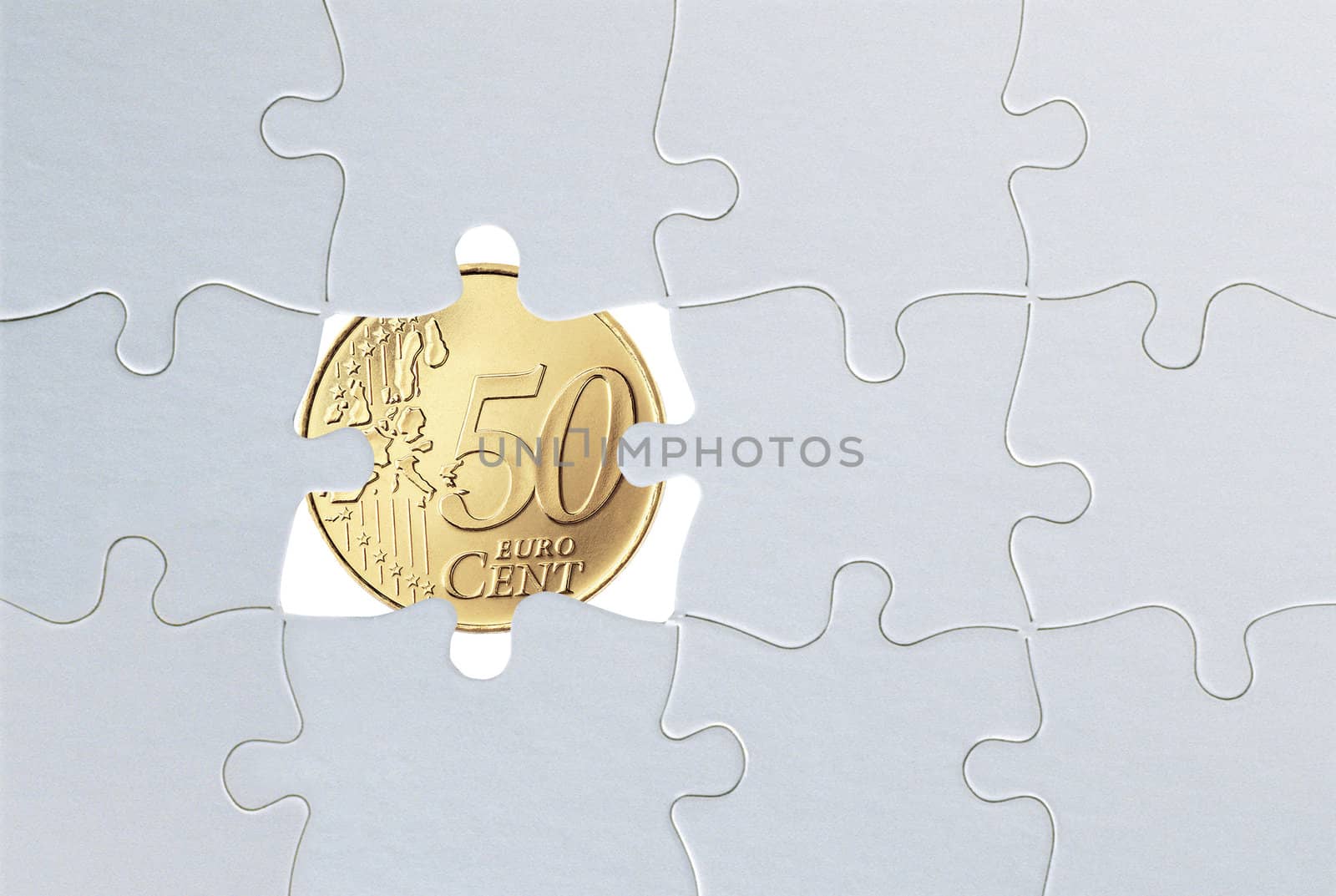 Puzzle and coin