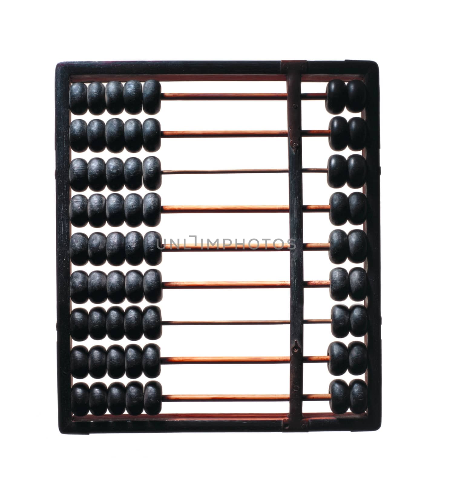 Wooden abacus isolated on white background