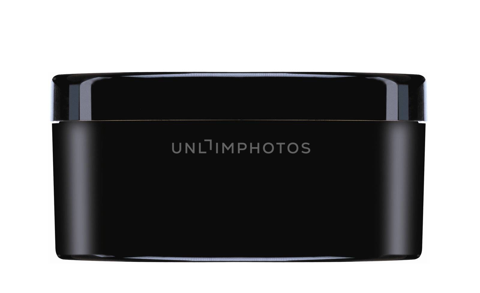Cream container isolated on white background