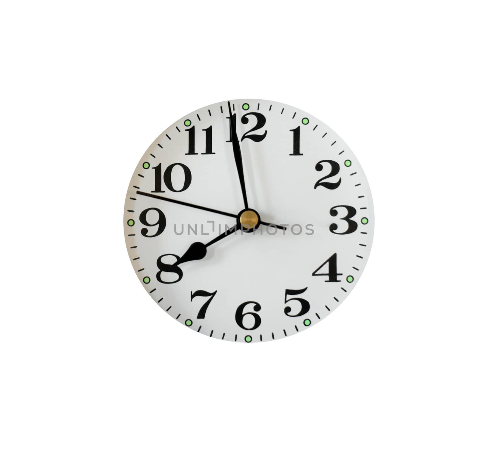 Clock face isolated on white background for wall