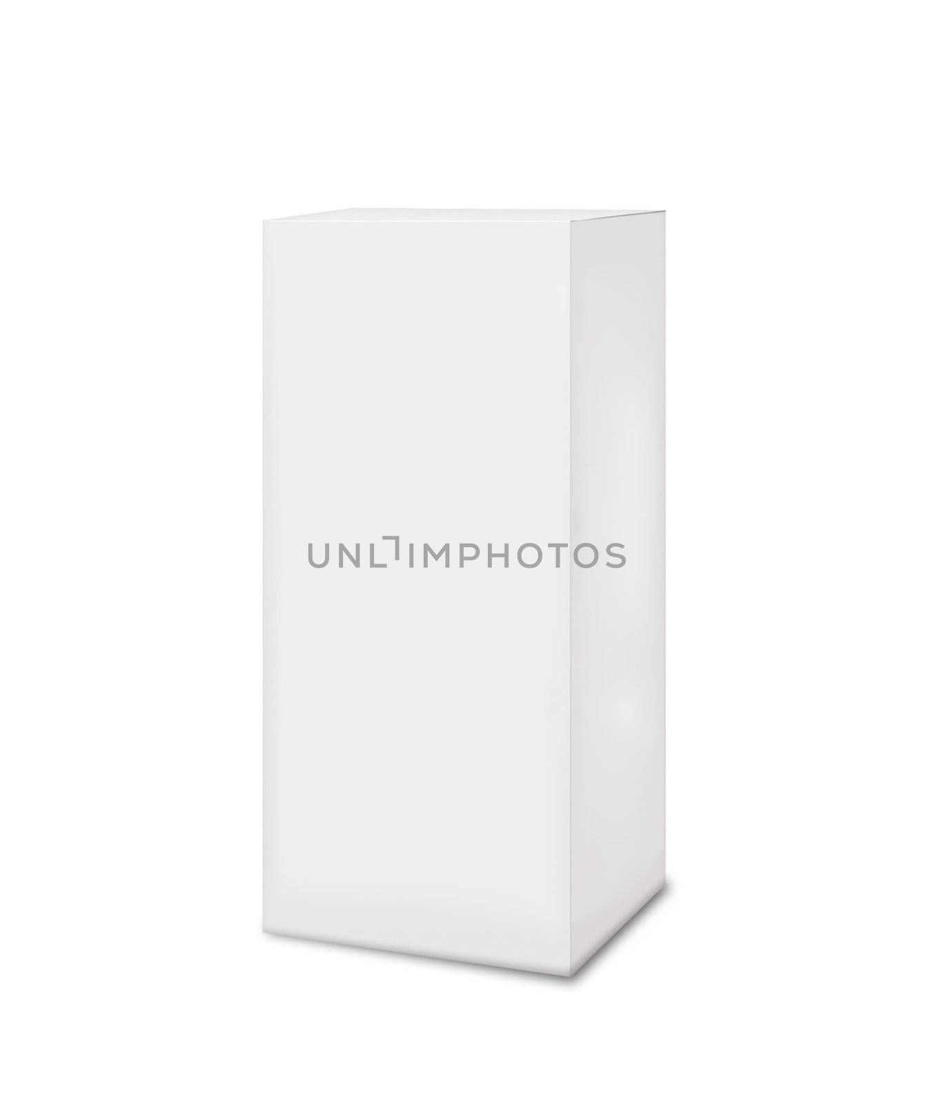 white box isolated isolated on white background