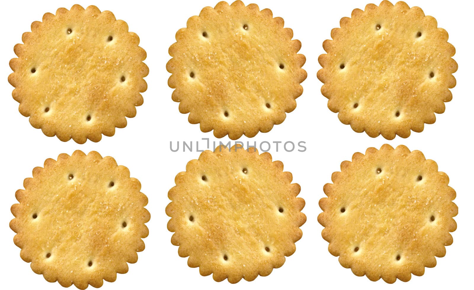 Fresh cracker isolated on white background