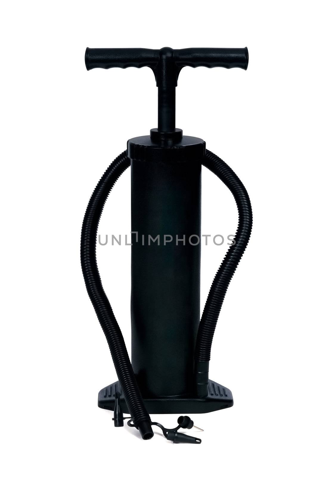 automobile air-pump isolated on white background