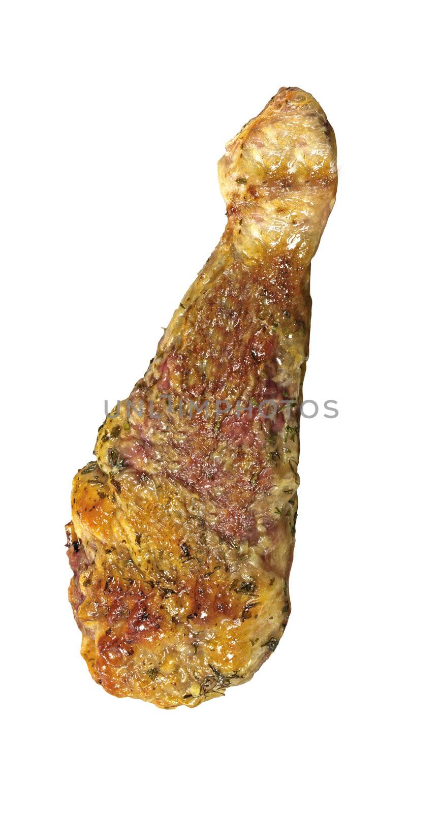 Chicken food isolated on white