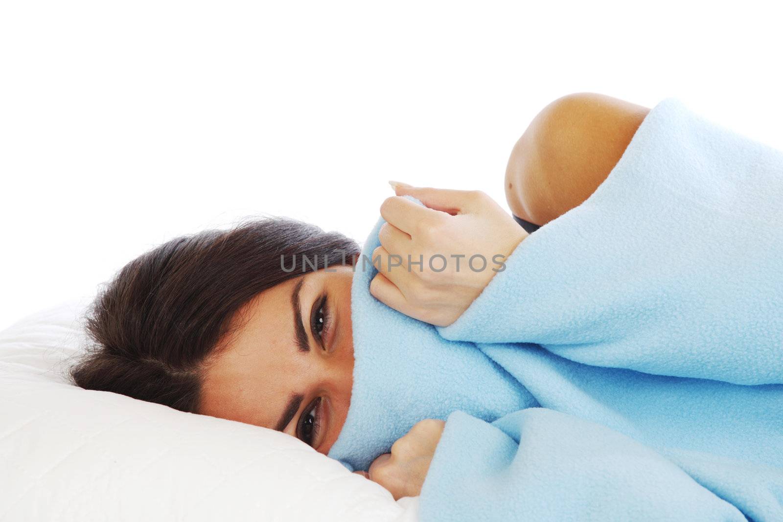 beauty woman sleep on the pillow