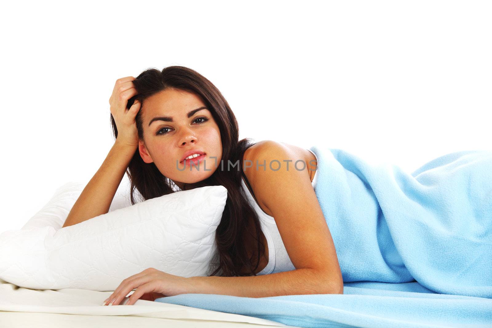 beauty woman sleep on the pillow