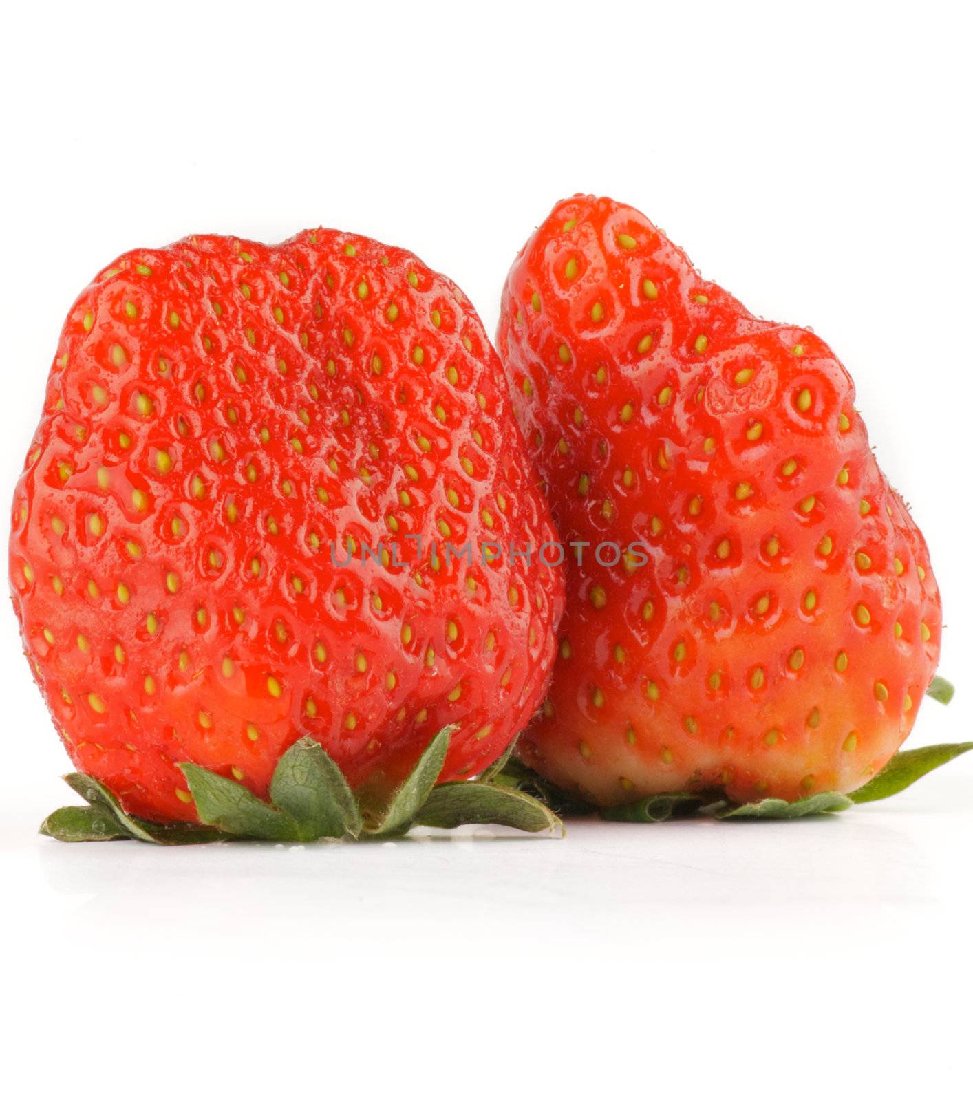 Fresh Ripe Perfect Strawberries by zhekos