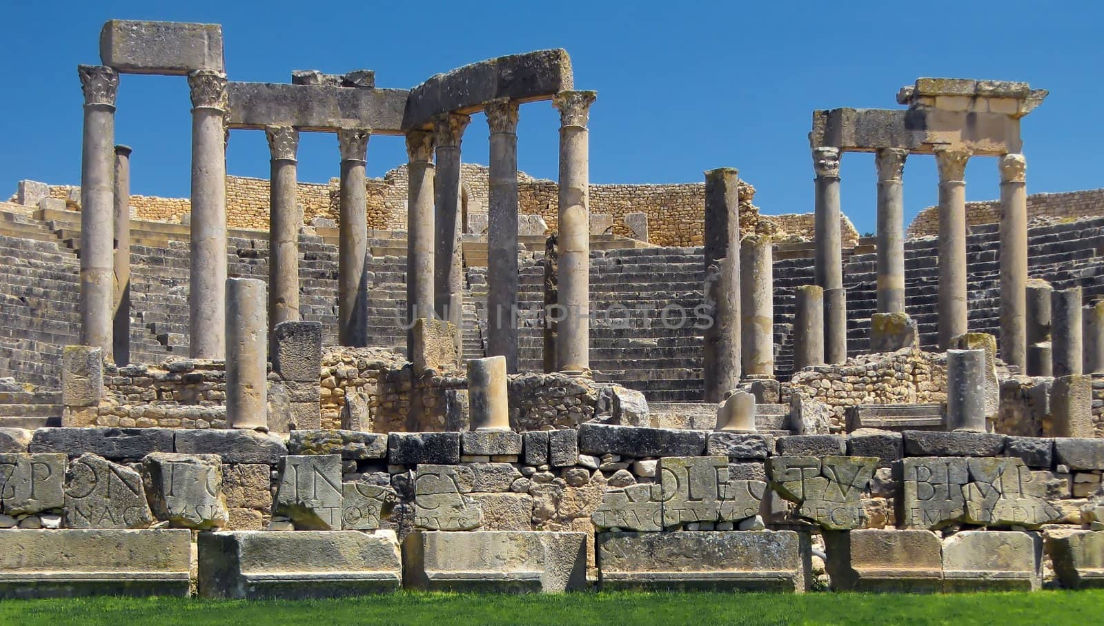 Ruins of anchient roman city Dougga in Tunisia