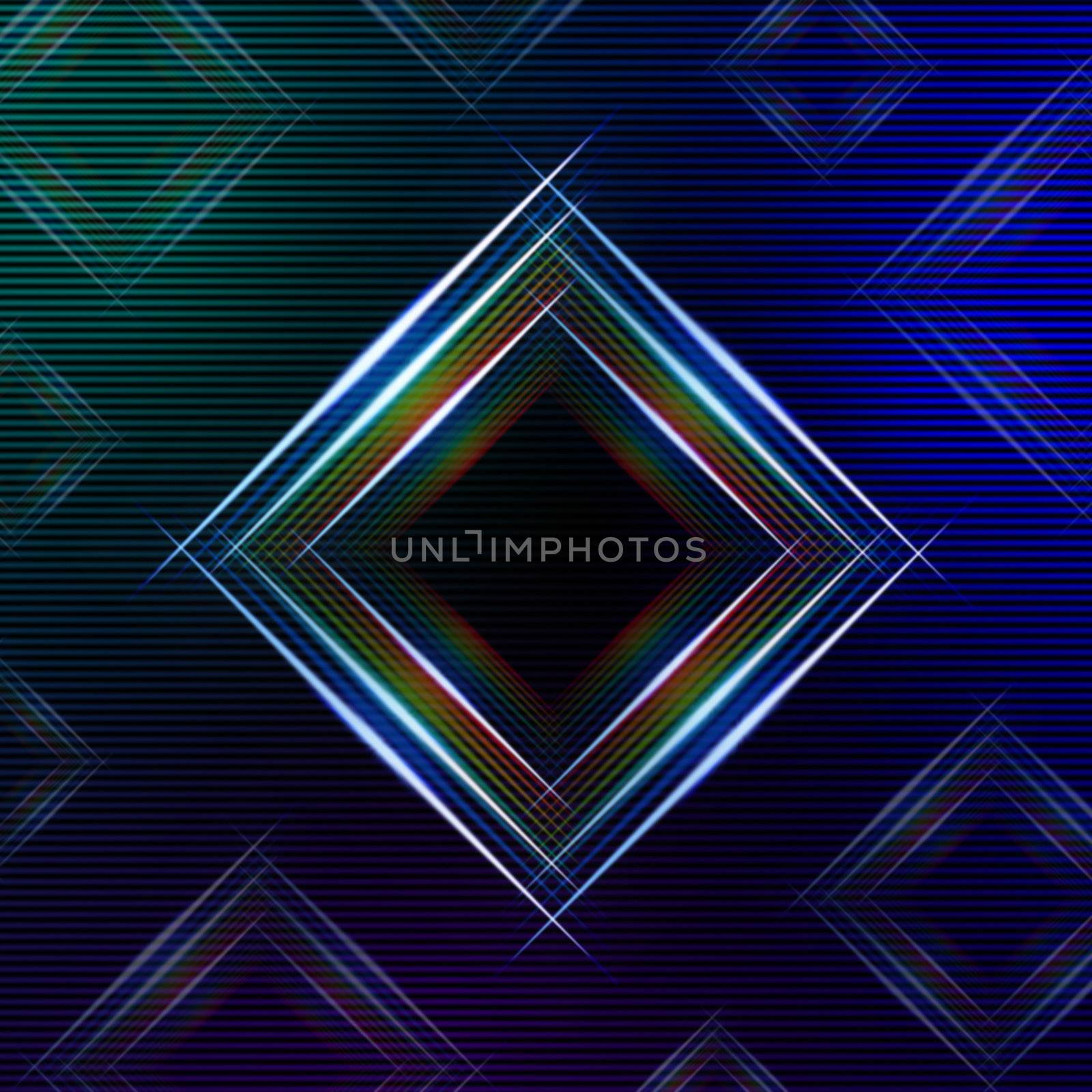 abstract blue background with shining multicolored squares by marinini