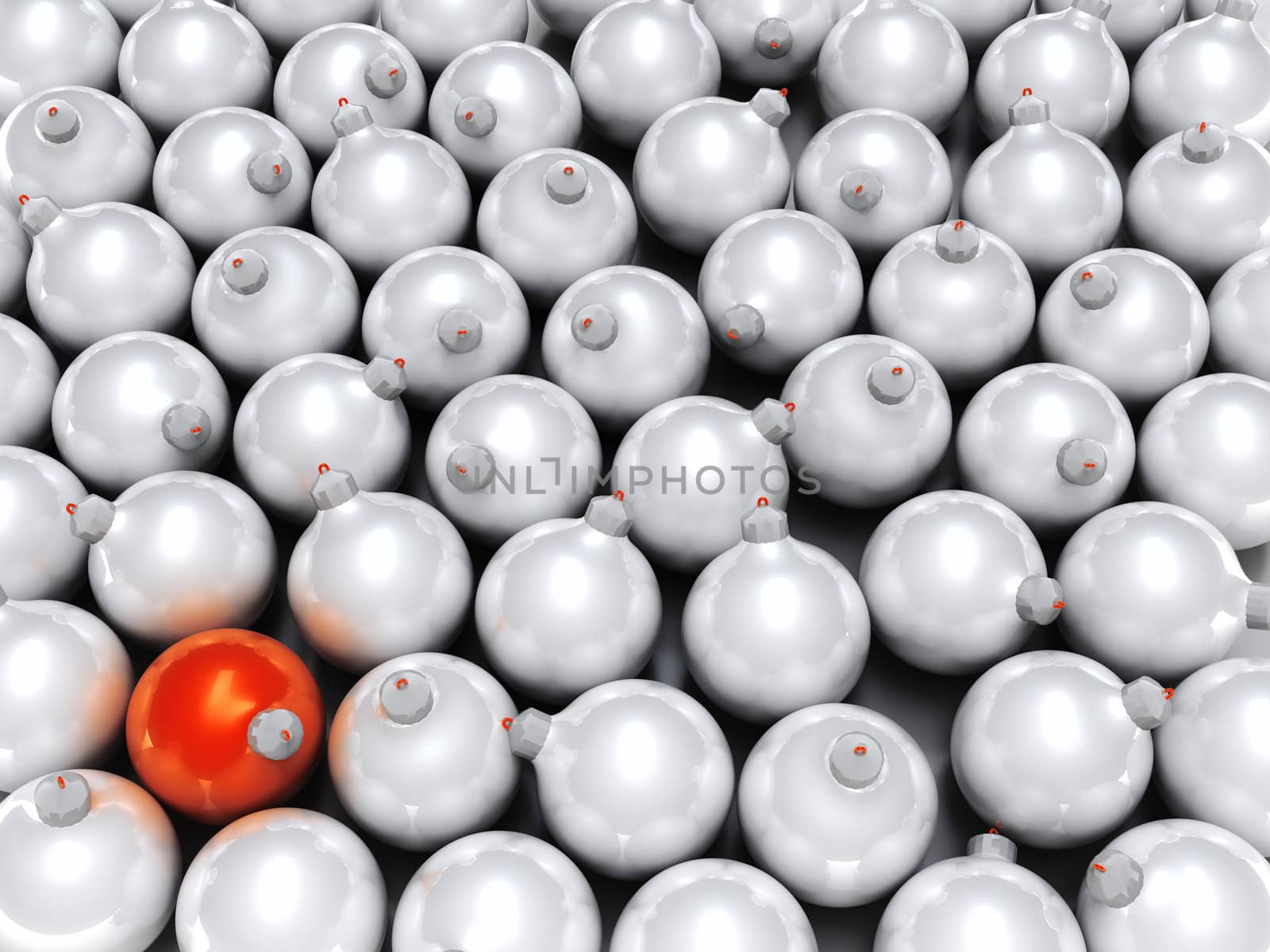 background from Christmas toys of red and white colors