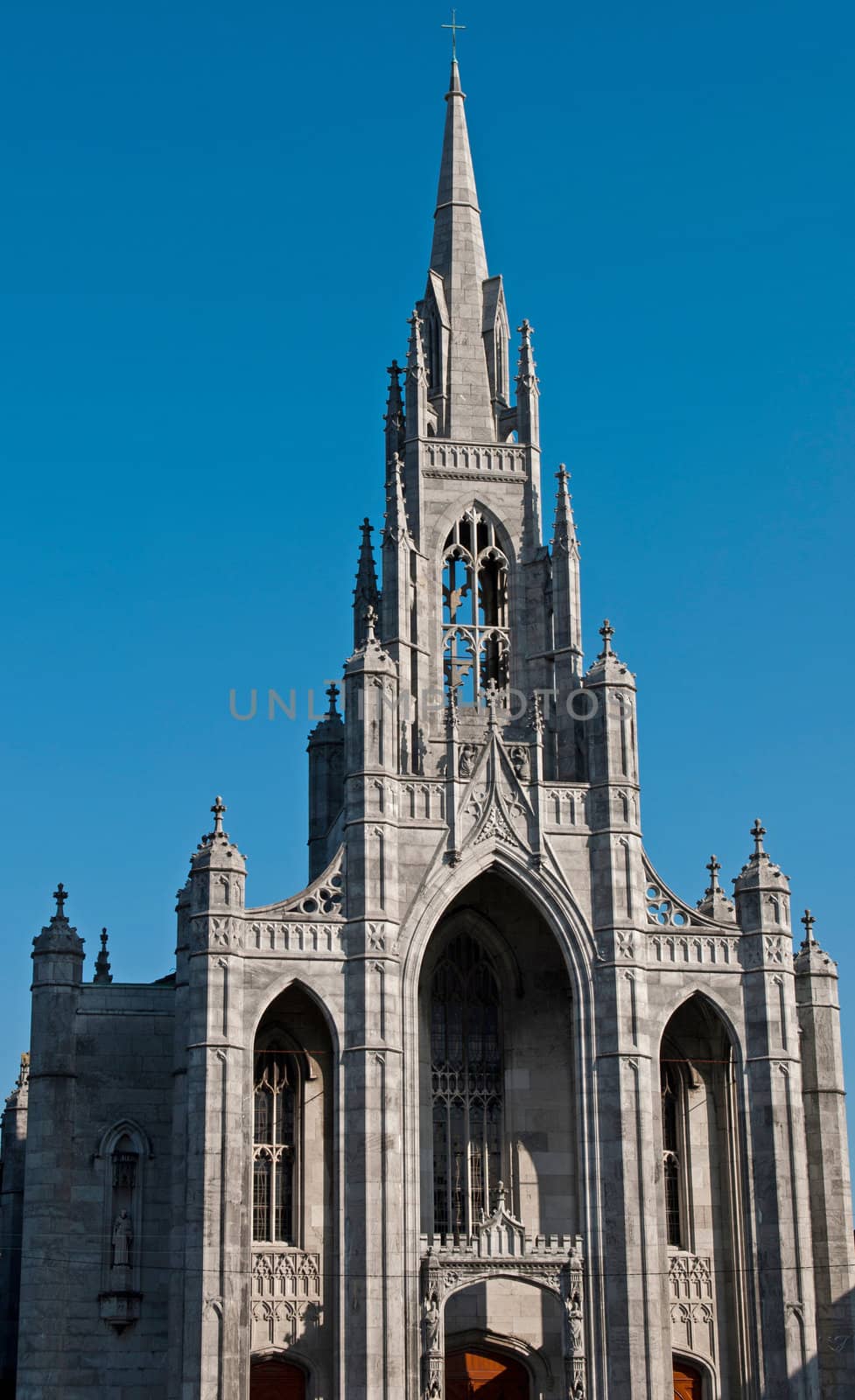 Holy Trinity church in Cork, Ireland (blue sky background)