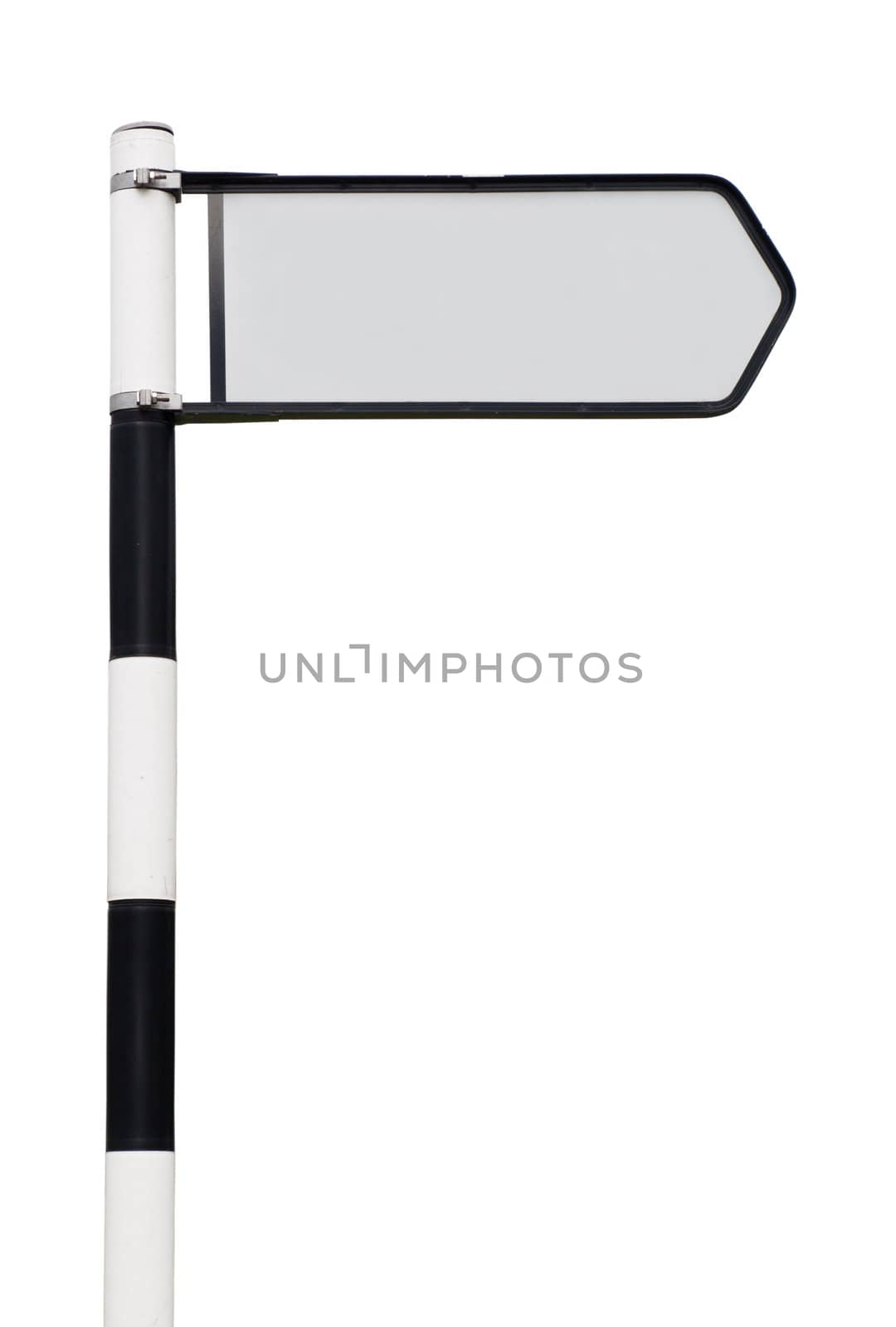 blank black and white road sign with grey copy-space for your design (isolated on white background)