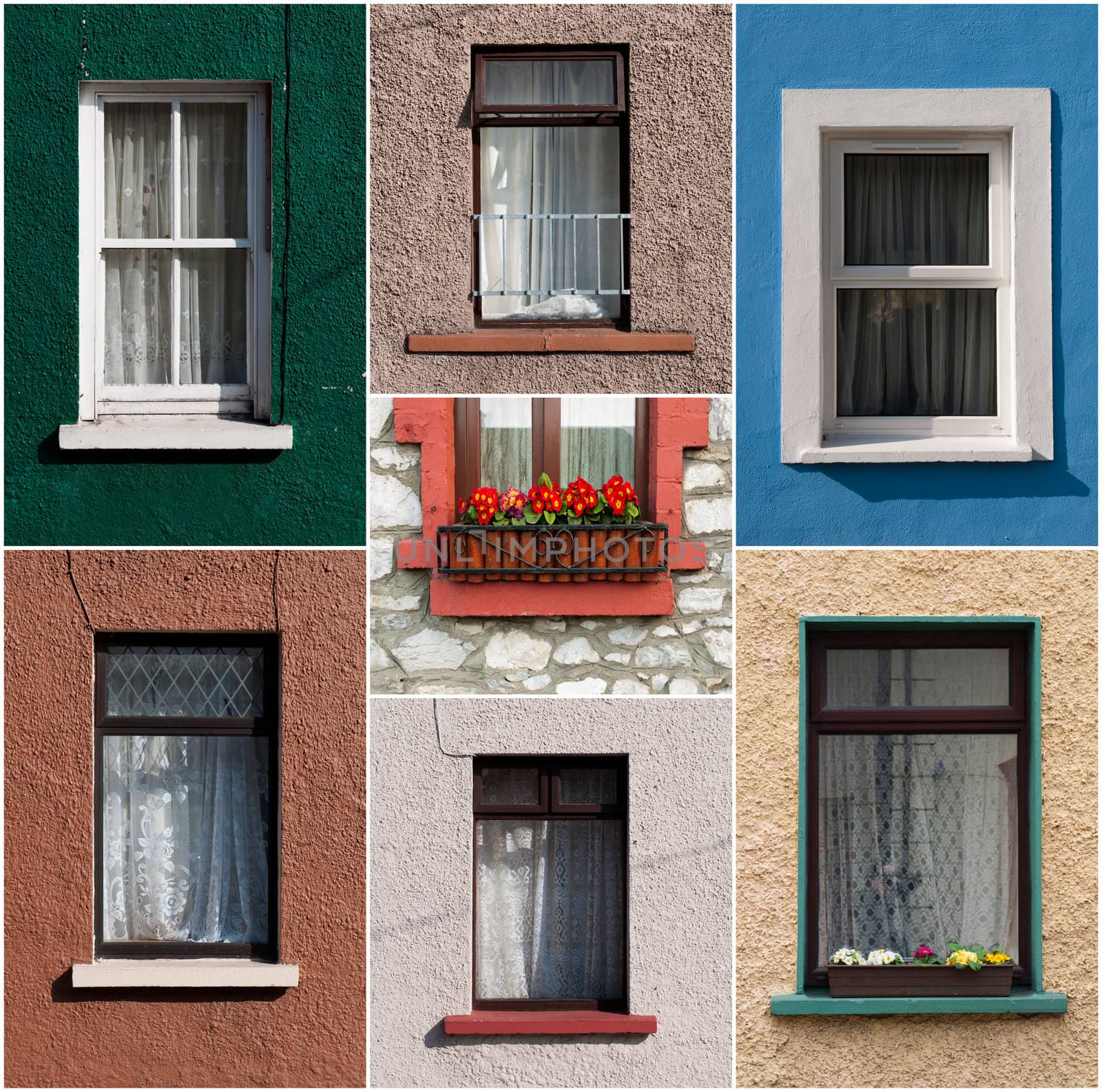 vibrant collection of colorful windows from Ireland