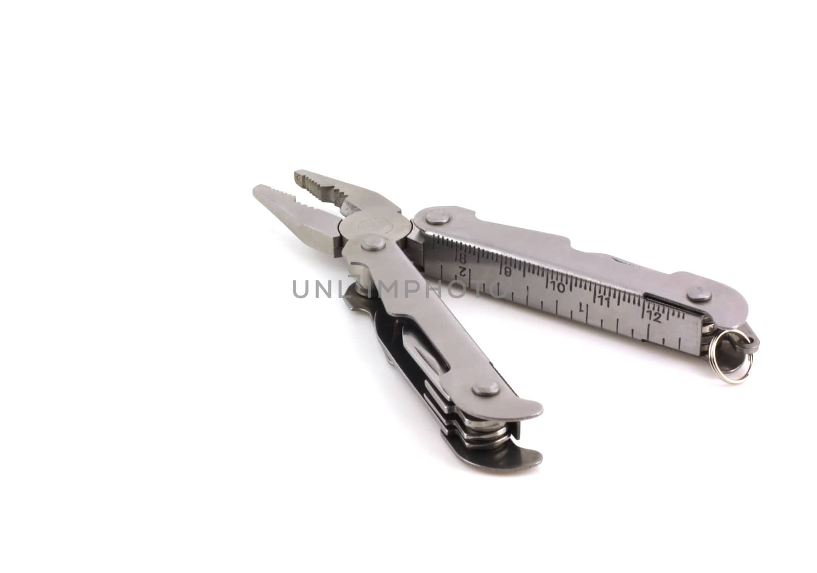 Combination pliers over white