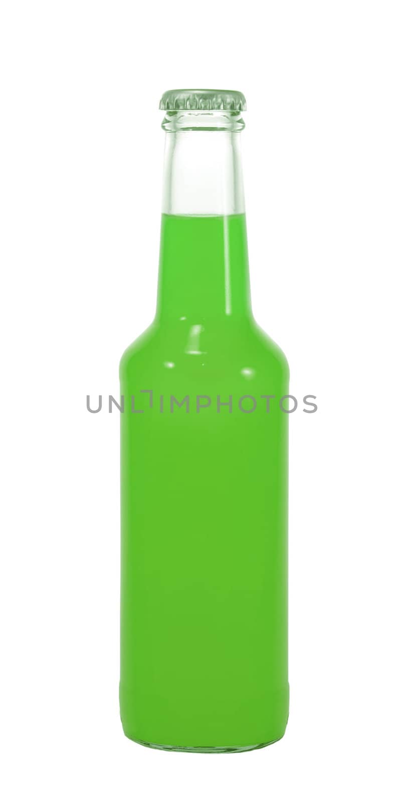 isolated alcohol bottle