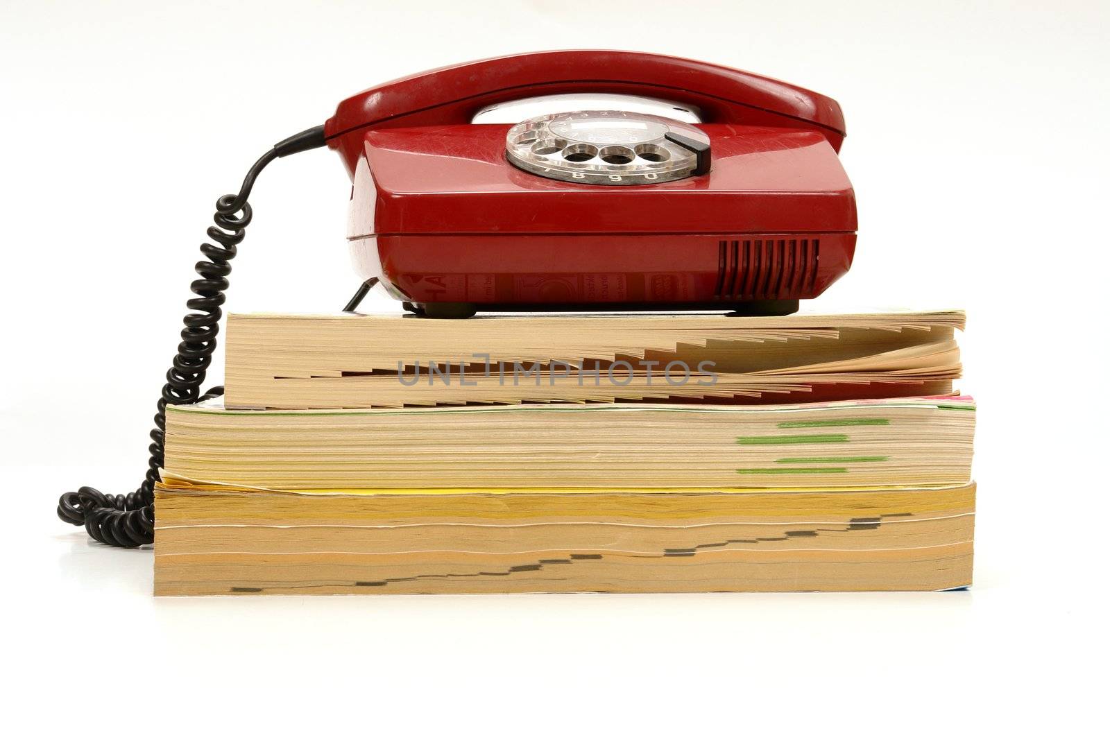 retro phone and phone book............