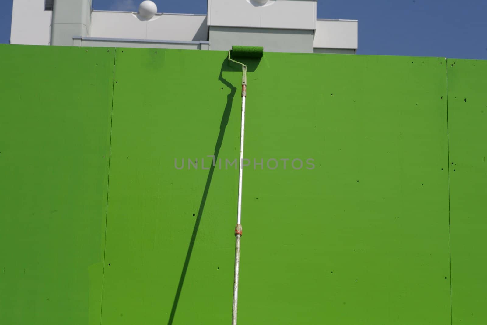 Close-up of green painted wall