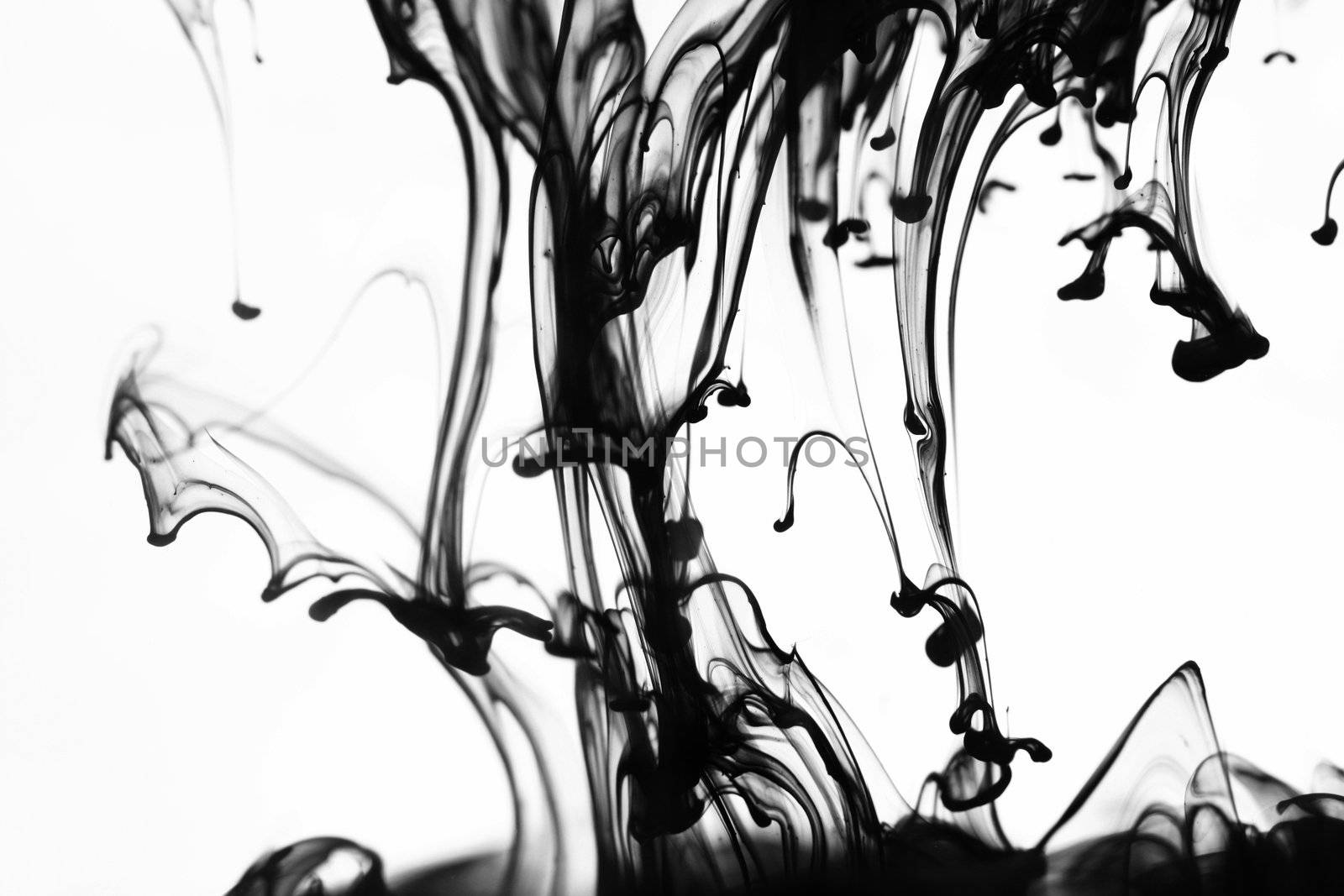 abstract ink background flow in water 