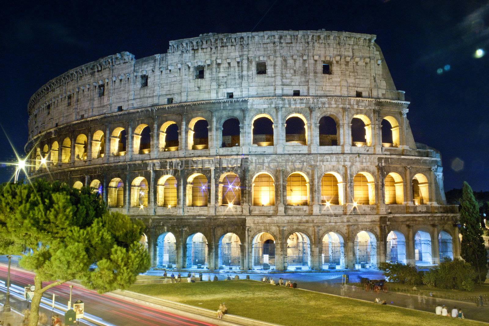 Colosseum by night