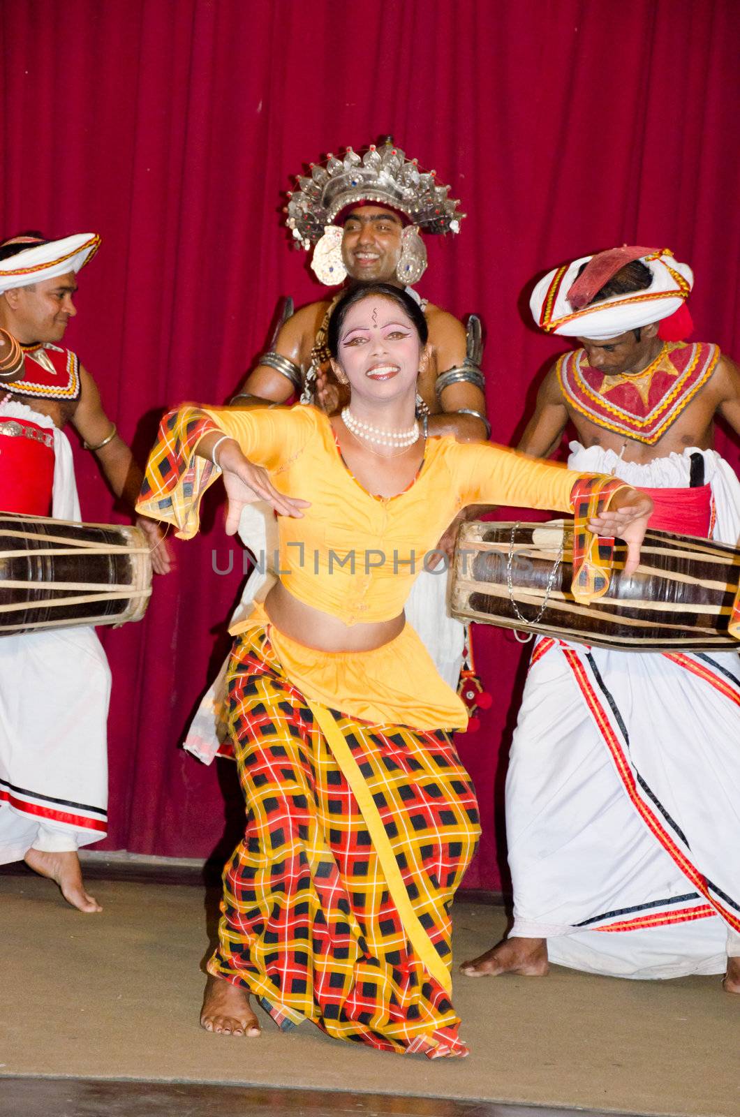 Kandy, Sri Lanka, December 7, 2011. Folk dances in the local theater scene.
