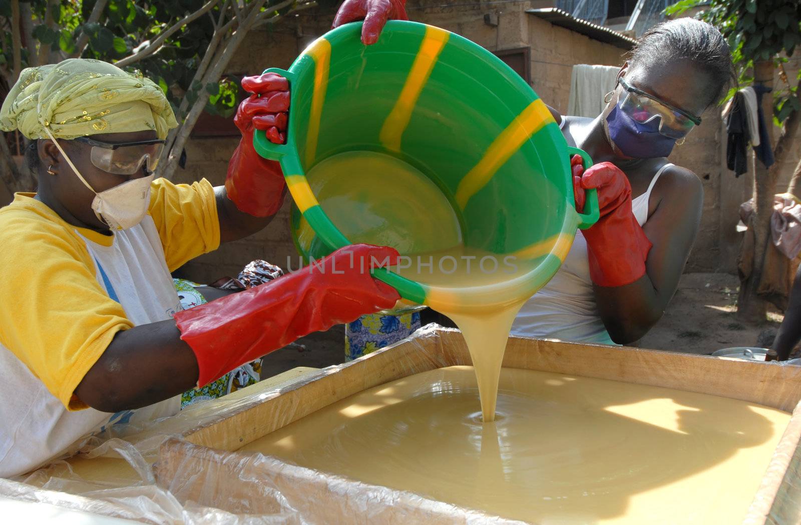 women working in the Shea butter