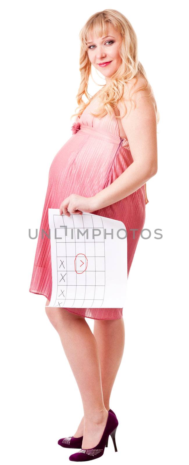 woman holds a birth calendar by Sergieiev