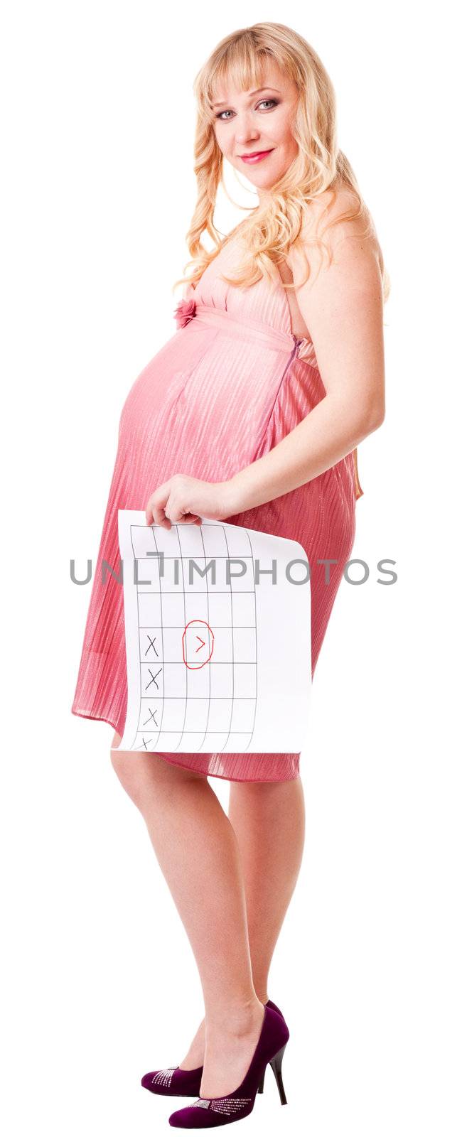 portrait of a pregnant woman waiting for the unborn child