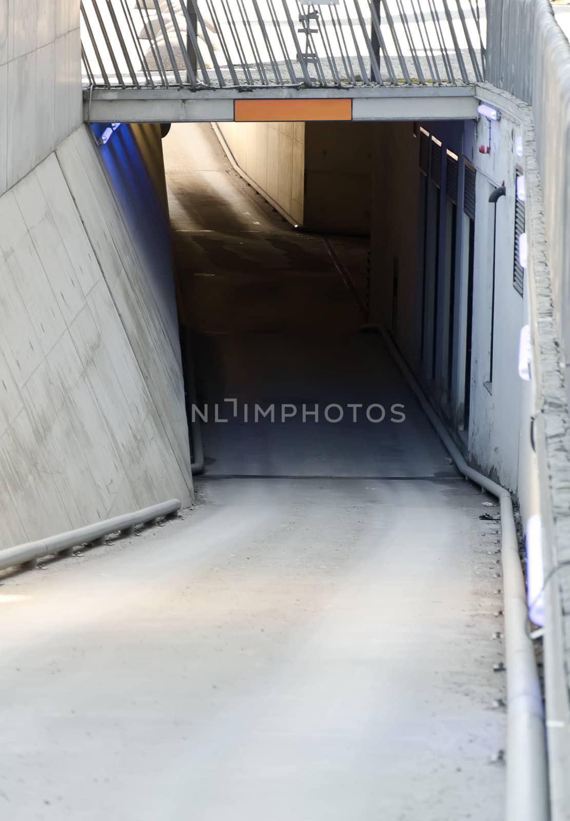 Entrance to the underground city parking