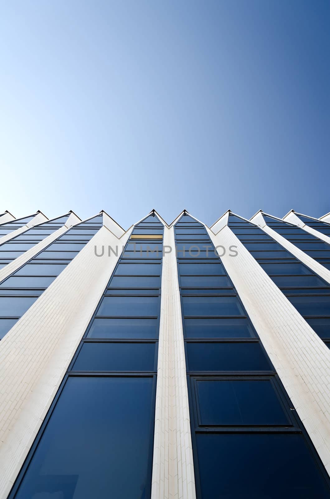 Glass surface. Structure of a business building.