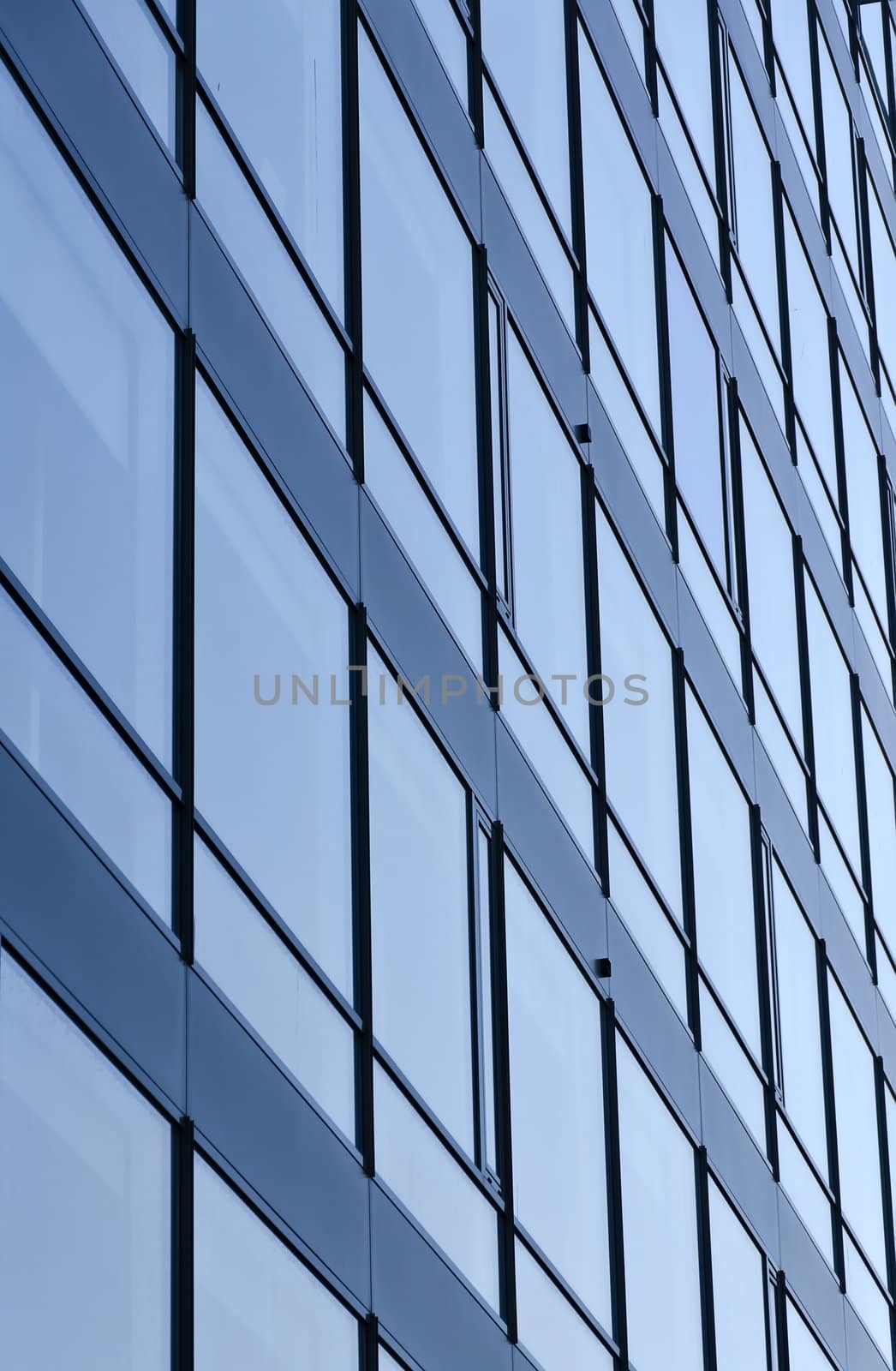 Glass surface. Structure of a business building.
