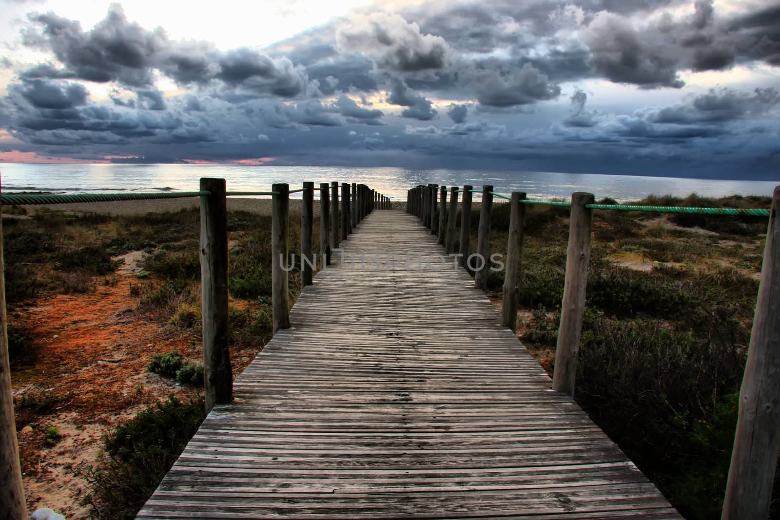 old jetty at sunset (HDR Technique)