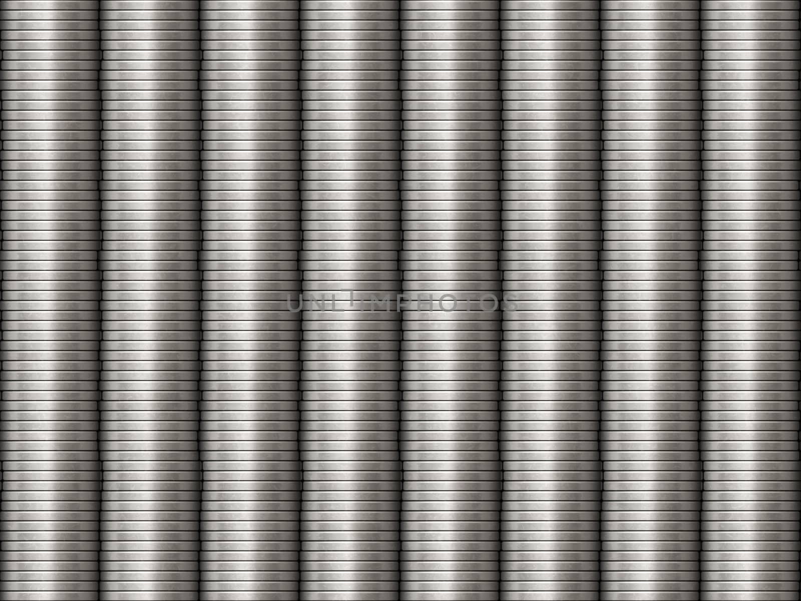 Silver Stacked Coins Background
