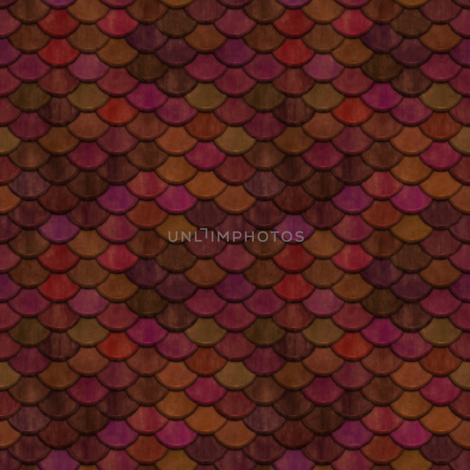 Red Scales Seamless Pattern Illustration