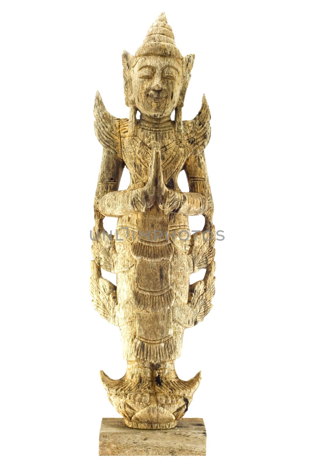 Standing Thai model of god wood.