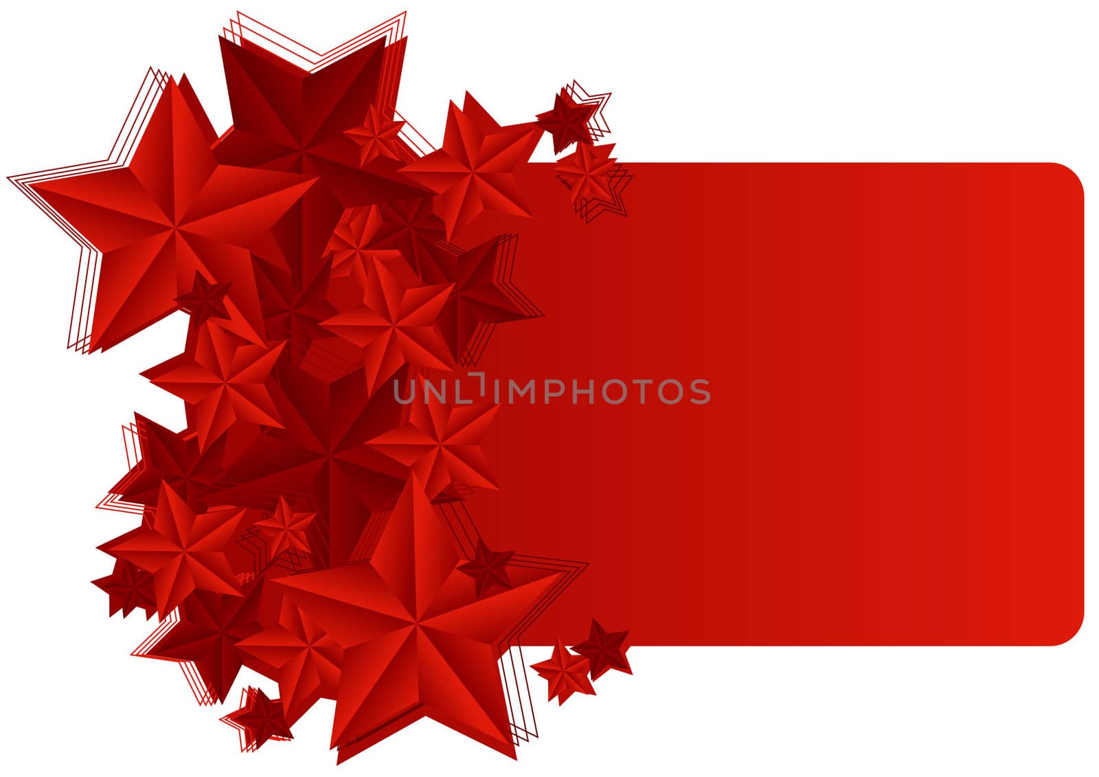 Greeting card with the stars vector illustration