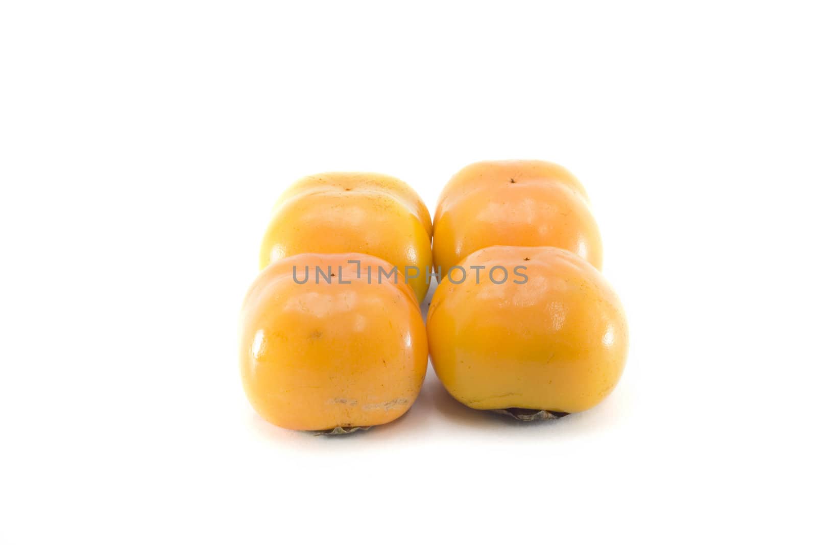 Persimmon sands on white background with isolate.