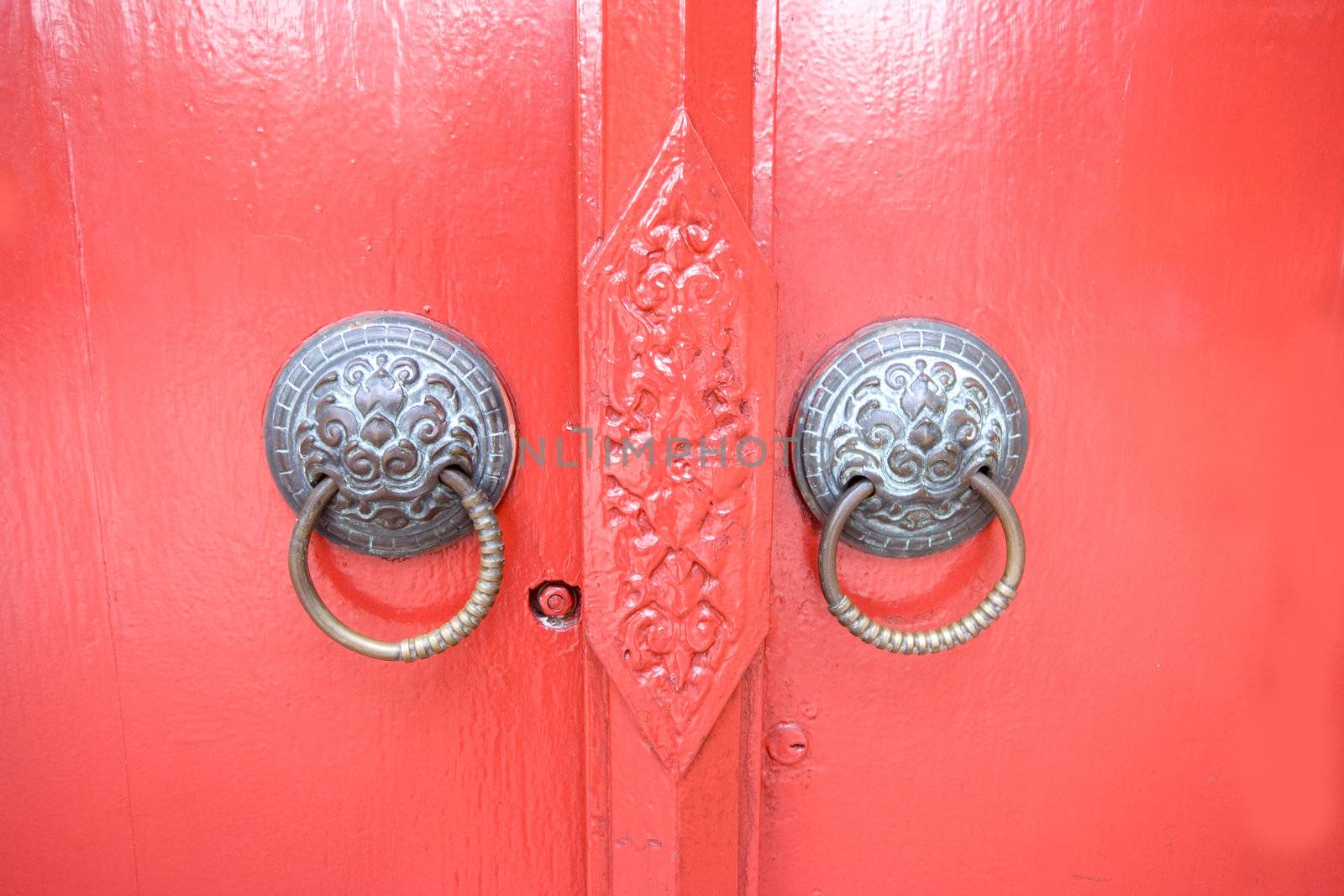 Red runge ancient door