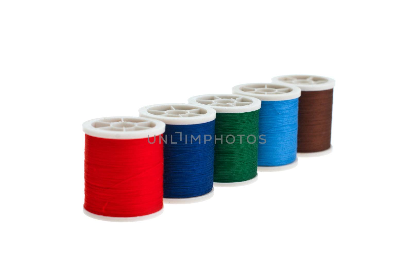 spool of thread taken on a white background